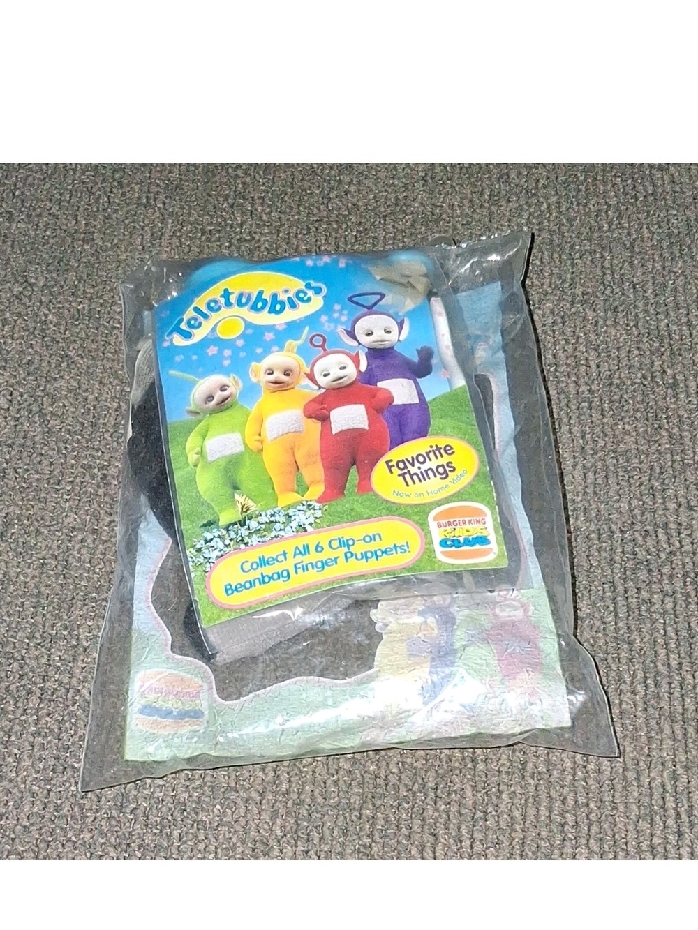 Vintage 1999 Telatubbies Finger Puppet Beanbag Clip